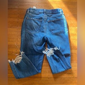 Abercrombie & Fitch Ripped Blue Boyfriend Jeans